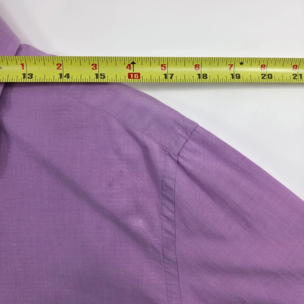 Banana Republic Men Shirt Stretch Slim Fit Medium Purple Long Sleeve Button Down